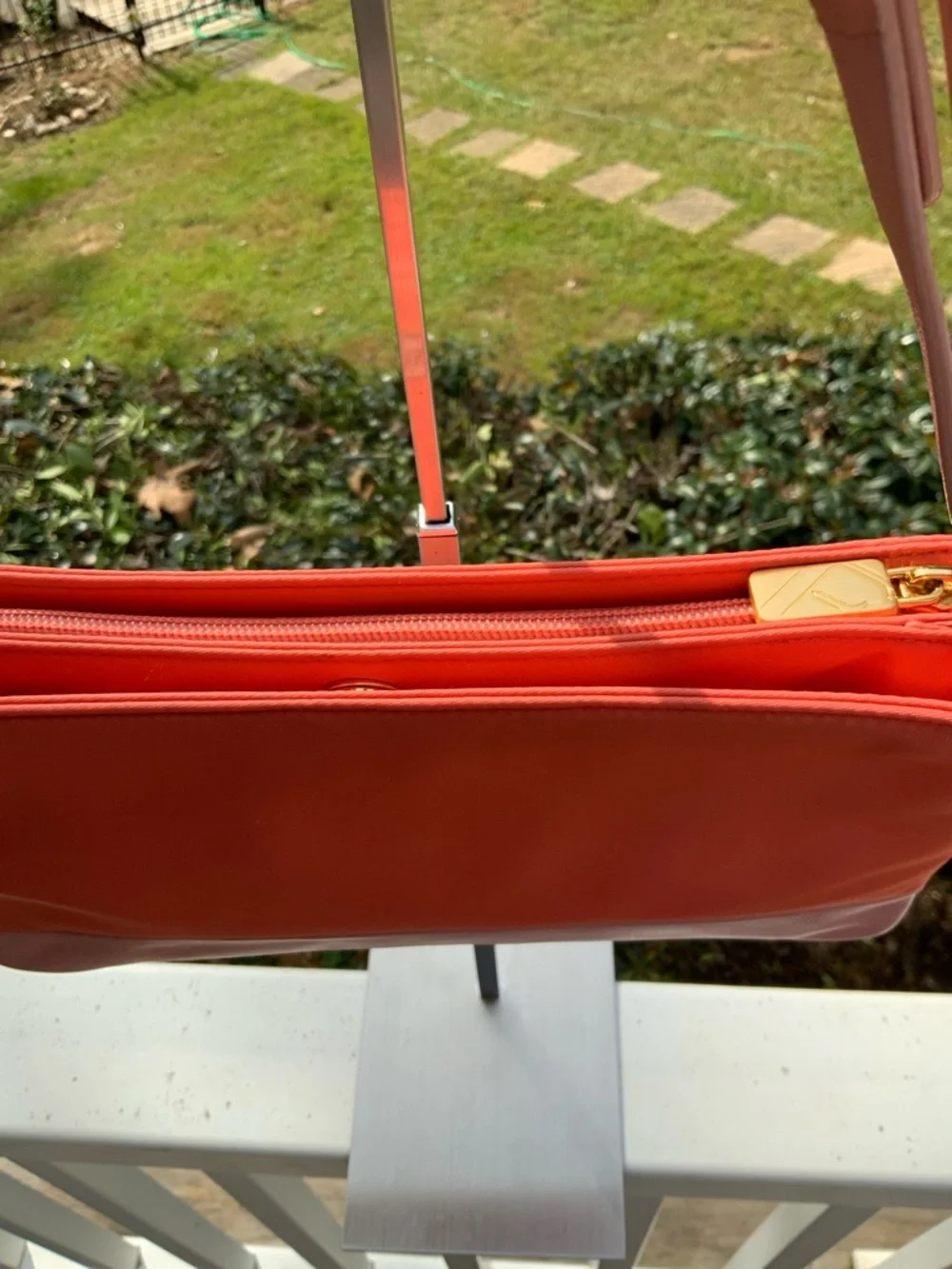 Furla Coral and Light Pink Shoulder Bag GUC - Picture 5 of 16